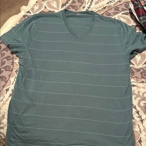 Old Navy Men's V-Neck Striped Shirt - teal
